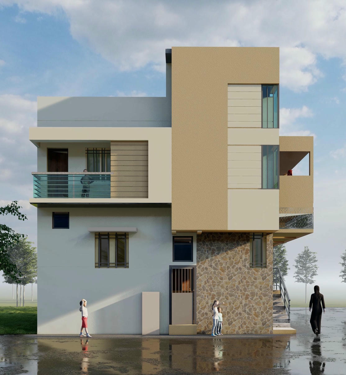 Sasna & Fasna Residence (Elevation 1)
